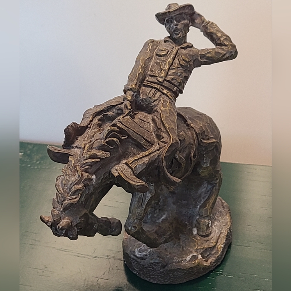 Rustic Cowboy Sculpture Set - Picture 3 of 16
